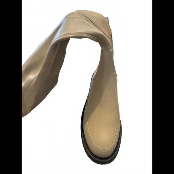 DISCOUNT SHIPPING NEW Franco Sarto Janna Stylish Chunky Knee-High Boots size 6 - Picture 2 of 7